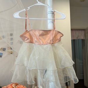 Urban Outfitters Tiered Tulle Pink Top